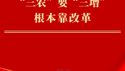 第一观察 | “三农”要“三增” 根本靠改革