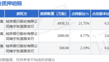 黑芝麻（000716）股东广西黑五类食品集团有限责任公司质押7458.33万股，占总股本9.89%